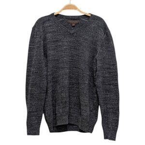 Fairlane & Sons Pullover Heavy Charcoal Grey V Neck Sweater Medium